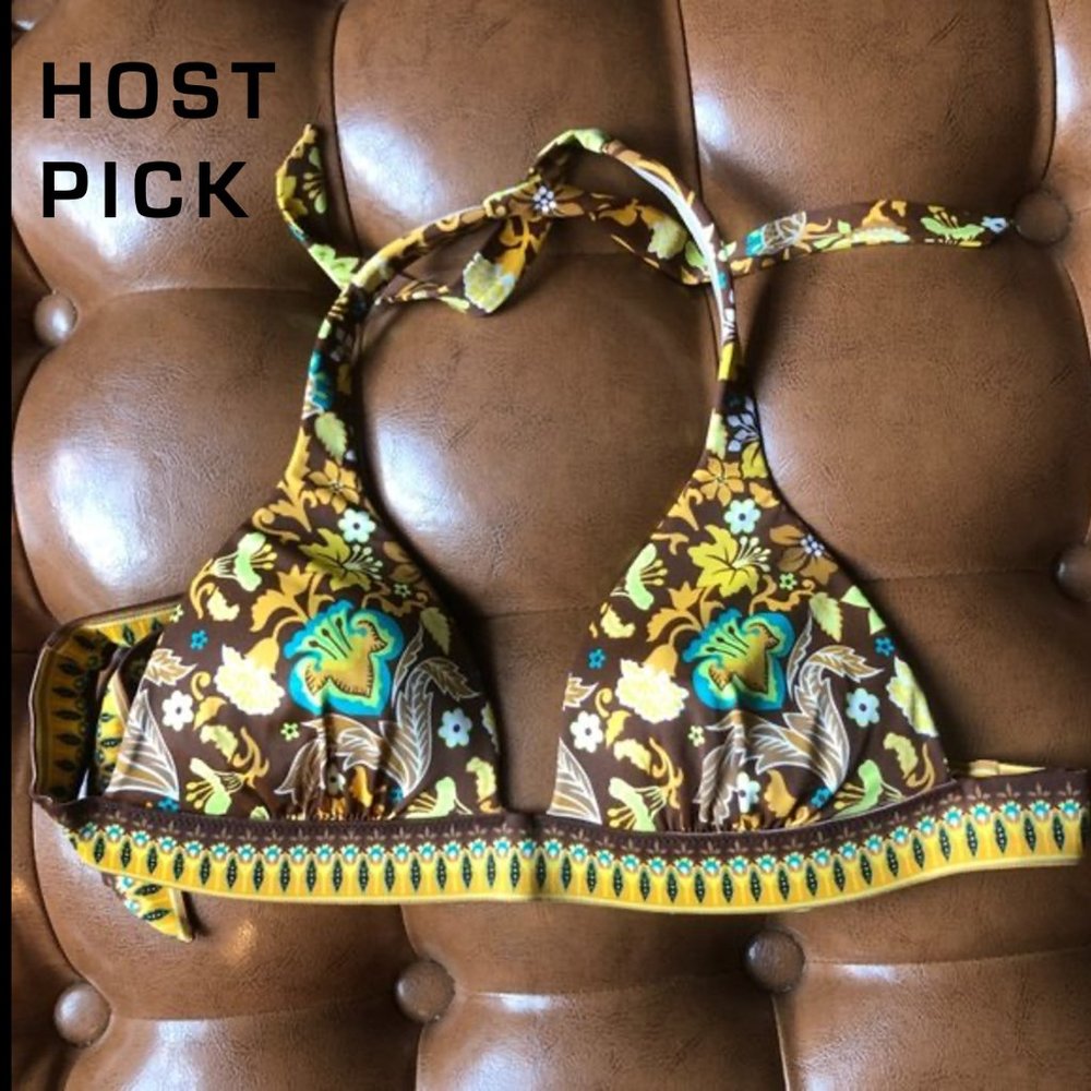 *HP* Victoria's Secret Boho Banded Halter Bikini Top XS
